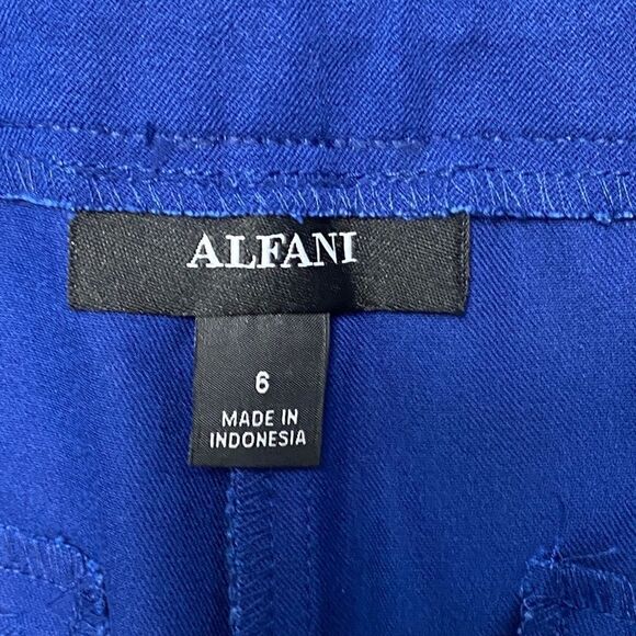 Alfani  Blue Slim Cropped Pants - Picture 4 of 6